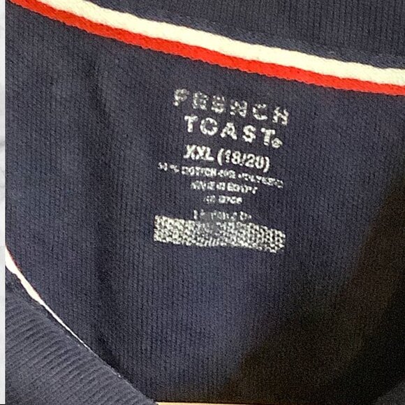 French Toast Girls Navy Polo Shirt XXL 18/20 Irvington High School Knights Logo - Picture 3 of 9